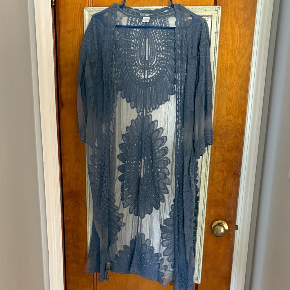 Blue Lace Women Tunic